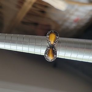 Tigers Eye and sterling silver ring